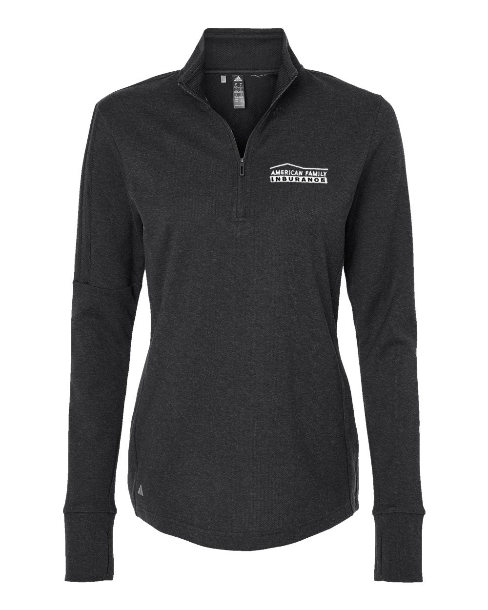 Women's Adidas Three-Stripes Quarter-Zip Sweater