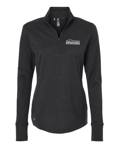 Women's Adidas Three-Stripes Quarter-Zip Sweater